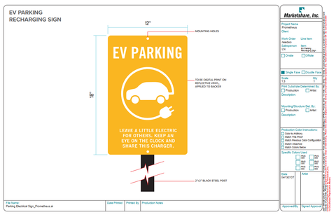 Electric Vehicle Parking (Post and Panel)