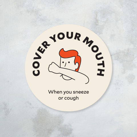 Cough COVID 4" Sticker