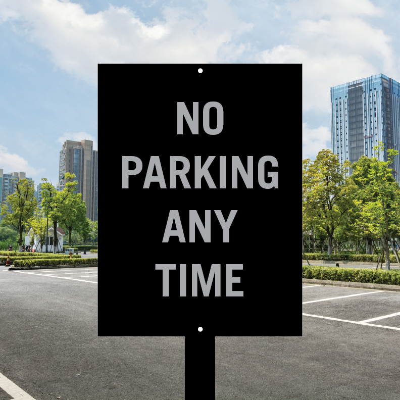 No Parking Sign (Post and Panel)