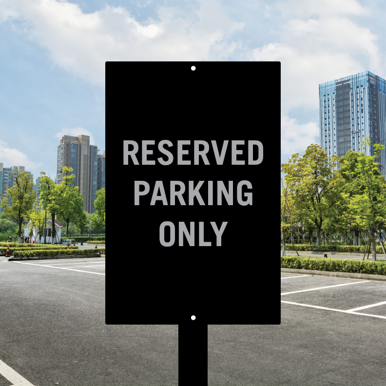 Reserved Parking Sign (Post and Panel)
