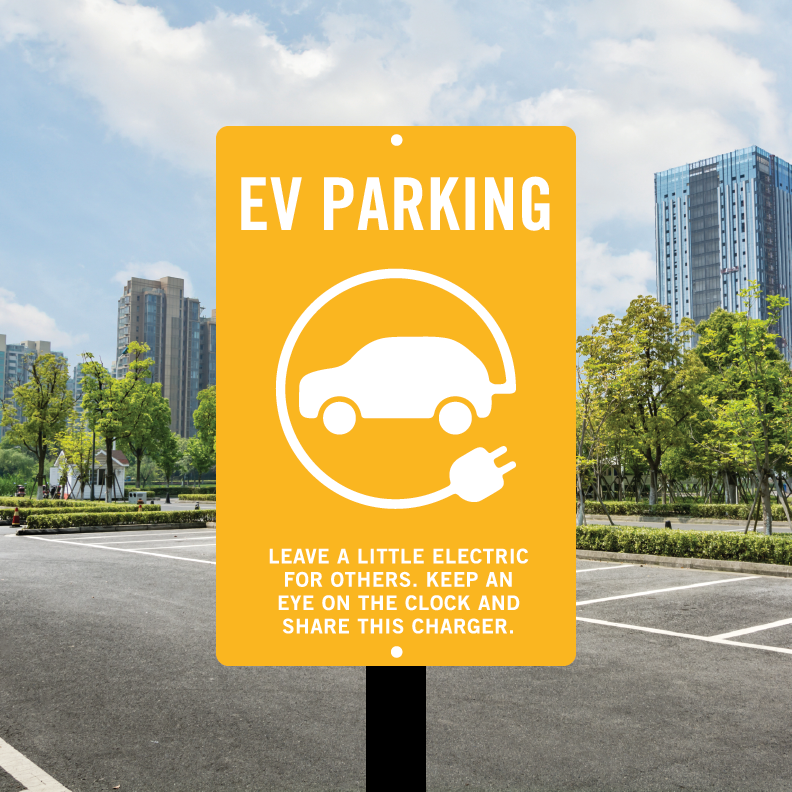 Electric Vehicle Parking (Post and Panel) | Prometheus Online Store