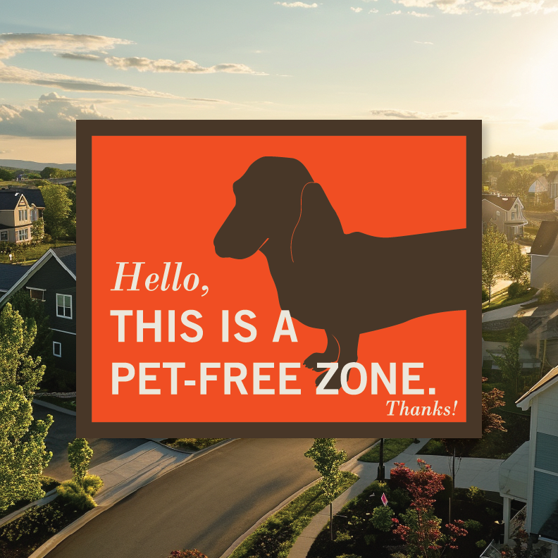Pet Free Zone (Panel Only)