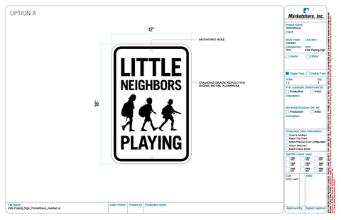 Little Neighbors Playing (Post and Panel)
