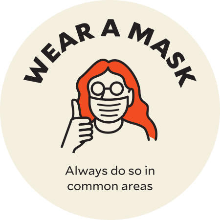 Wear A Mask COVID 4" Sticker