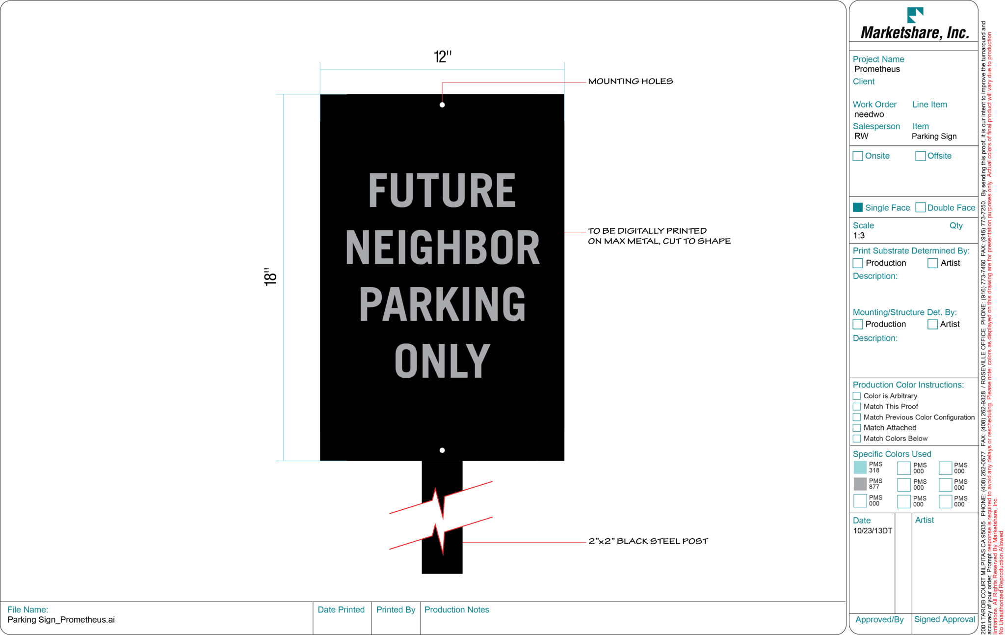 FUTURE NEIGHBOR PARKING SIGN