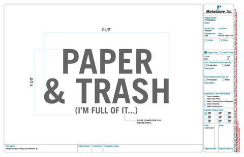 Paper & Trash (Black Vinyl Text)