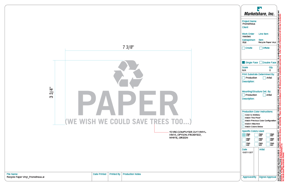 Recycle Paper (White Vinyl)